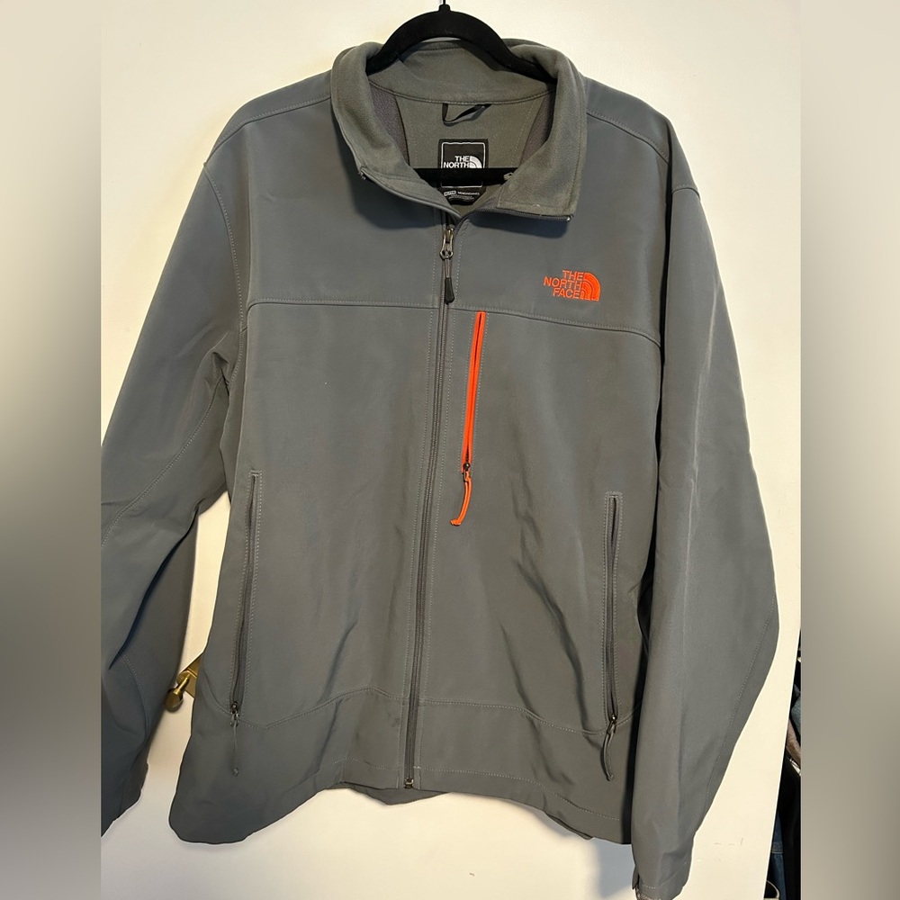The North Face Gray Jacket with Orange Details